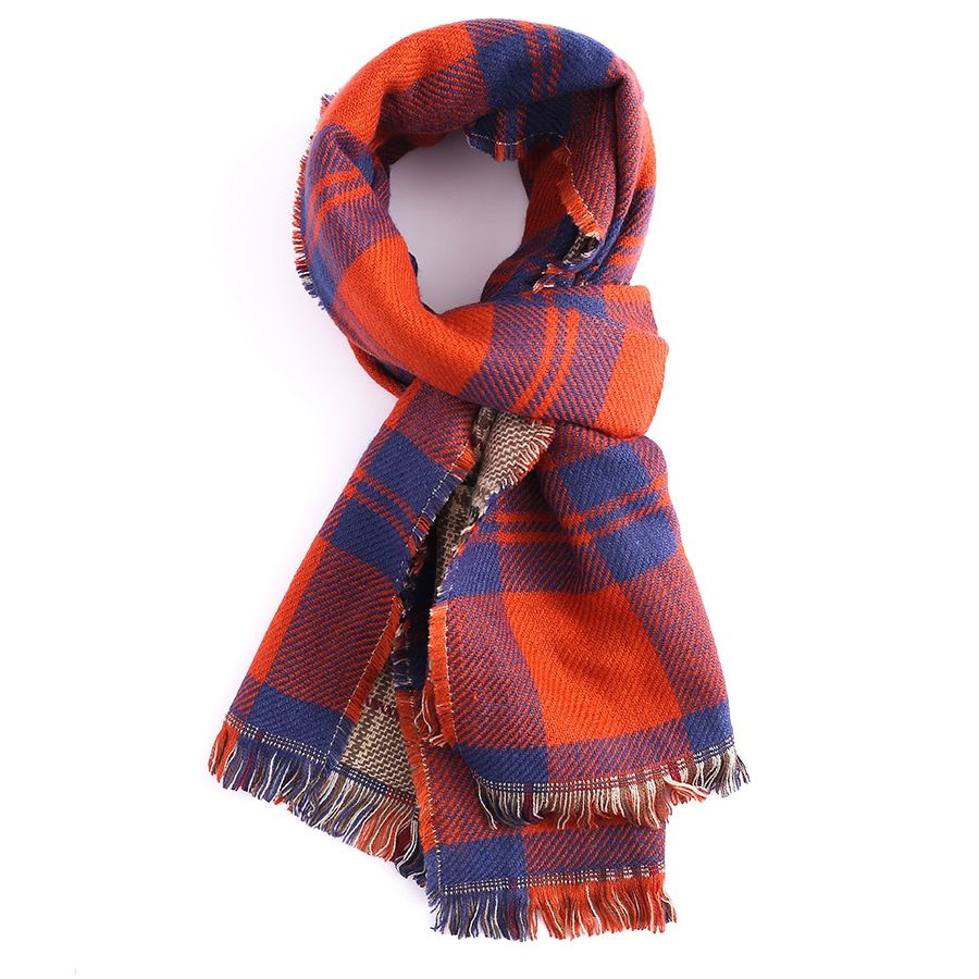 Sf029 Tartan scarf Orange